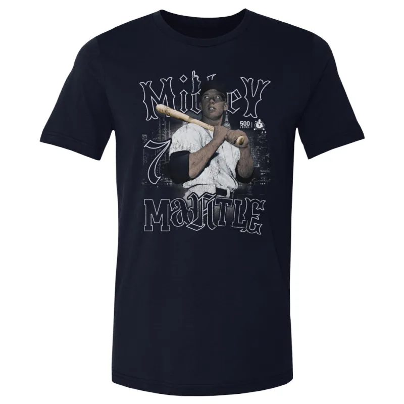 Mickey Mantle New York Y Skyline WHT made by 500 Level
