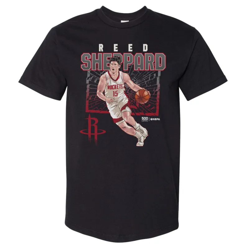 Reed Sheppard Houston Rockets Shattered WHT made by 500 Level