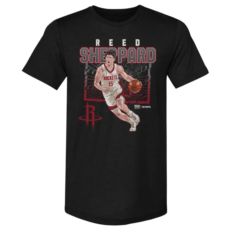 Reed Sheppard Houston Rockets Shattered WHT sold by 500 Level