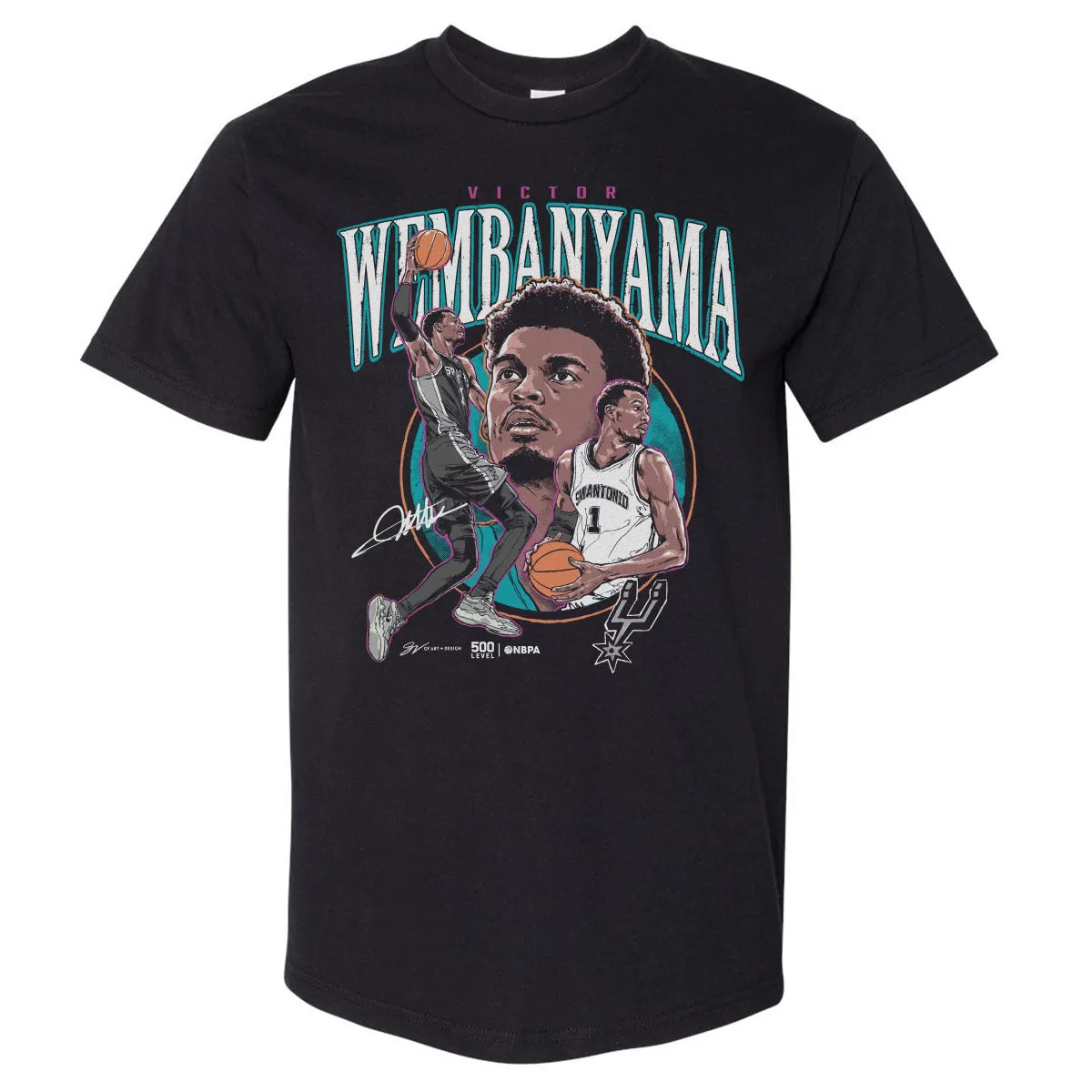 Victor Wembanyama San Antonio Spurs Trio WHT sold by 500 Level