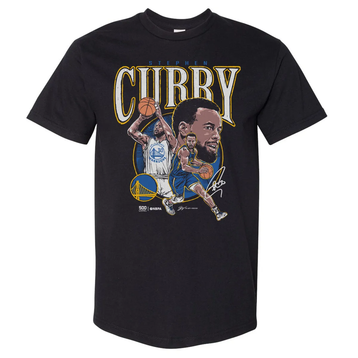 Steph Curry Golden State Warriors Trio WHT sold by 500 Level