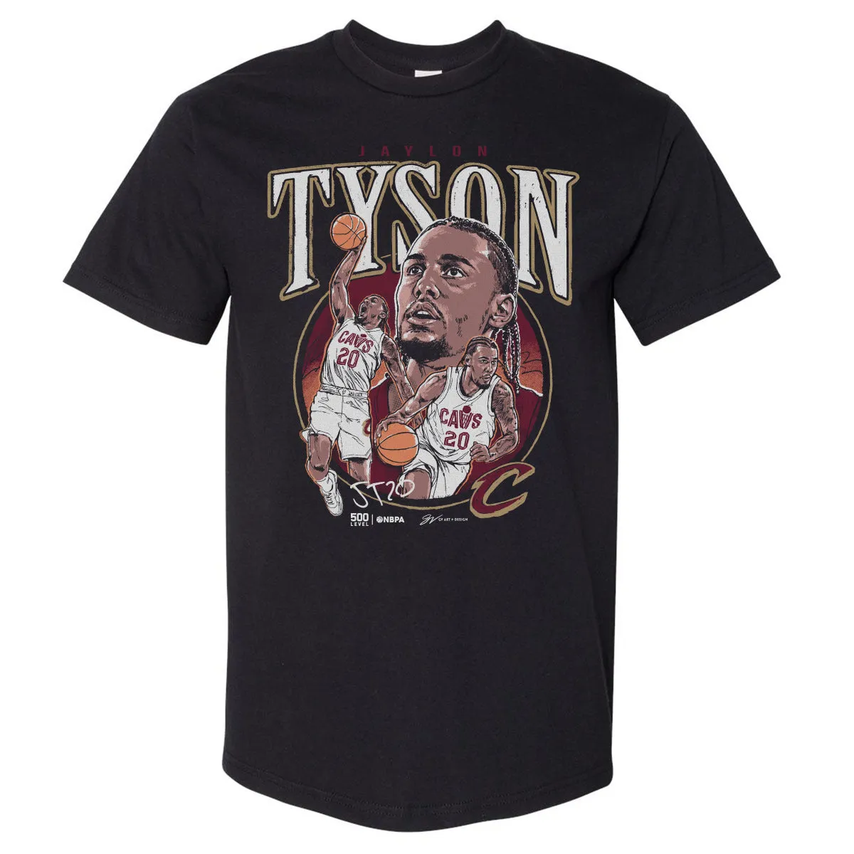 Jaylon Tyson Cleveland Cavaliers Trio WHT sold by 500 Level