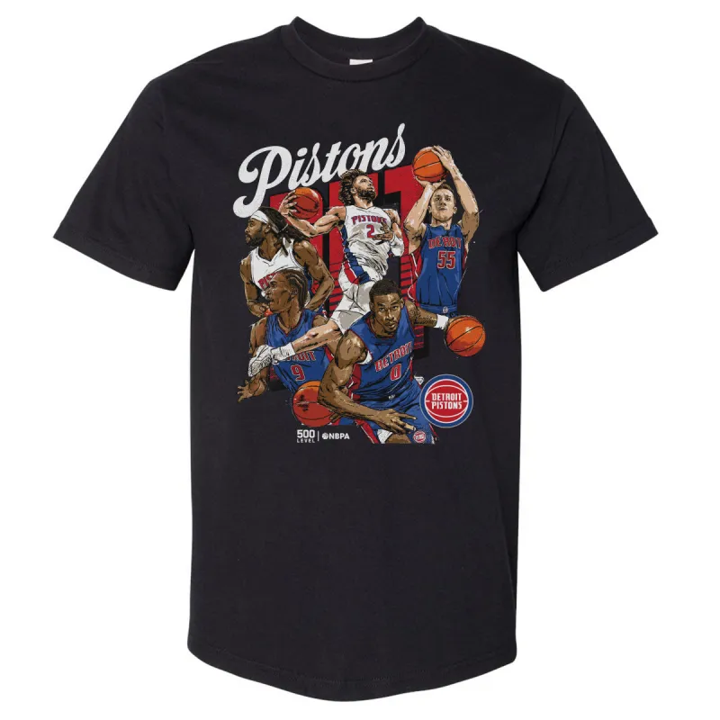Detroit Pistons 2026 Starting 5 WHT made by 500 Level