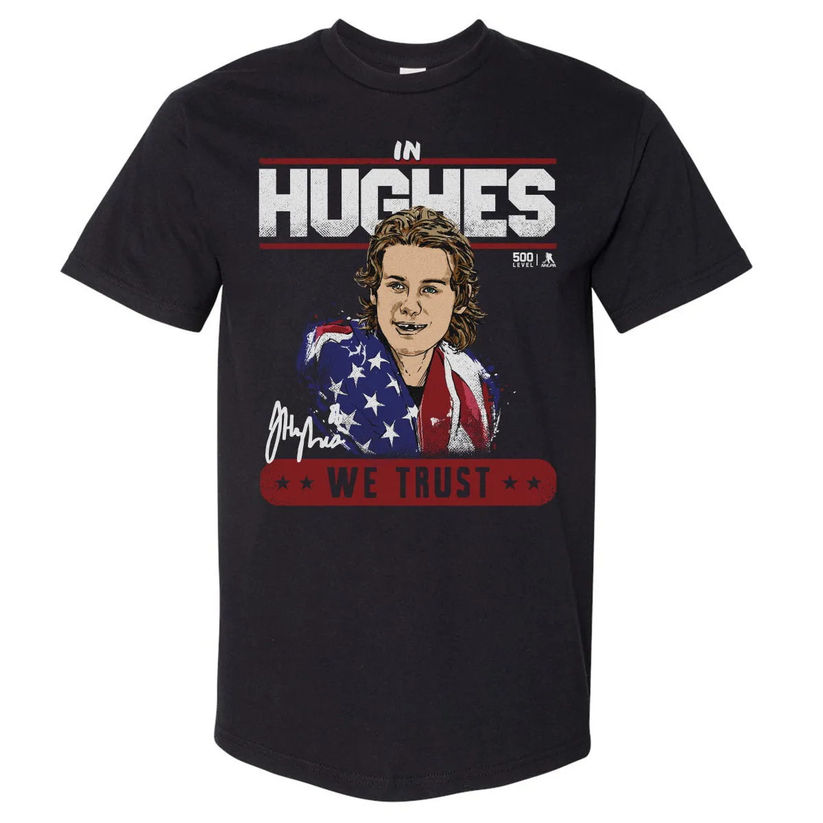 Jack Hughes New Jersey USA Trust WHT sold by 500 Level