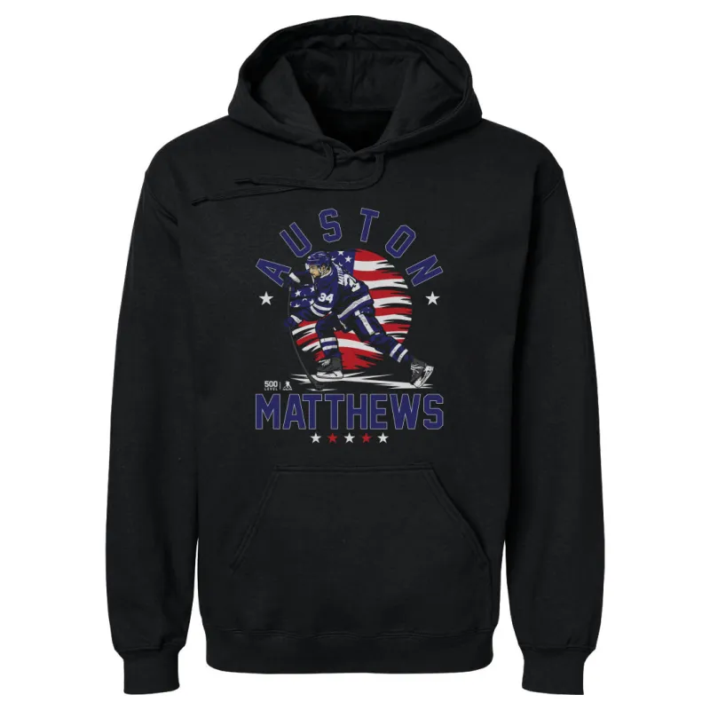 Auston Matthews Toronto USA Flag WHT made by 500 Level