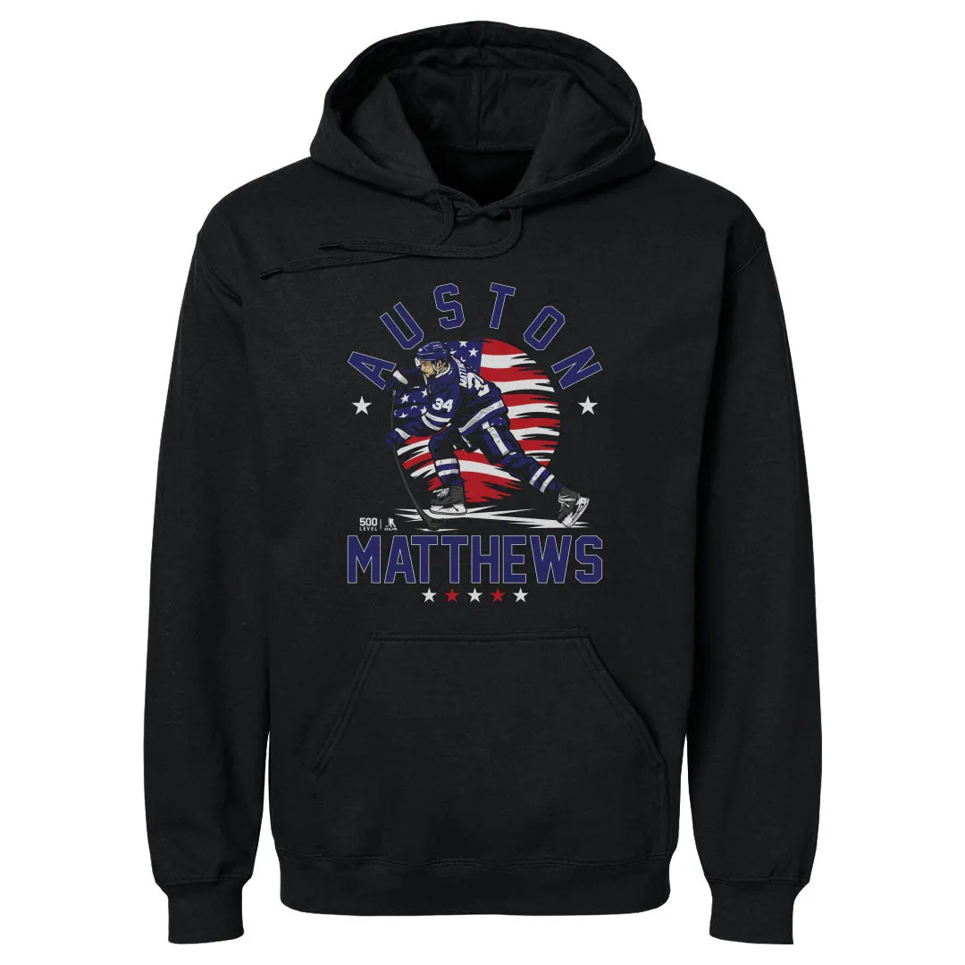 Auston Matthews Toronto USA Flag WHT sold by 500 Level