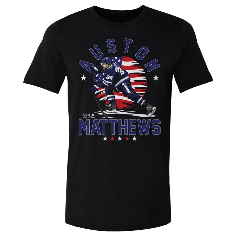 Auston Matthews Toronto USA Flag WHT sold by 500 Level