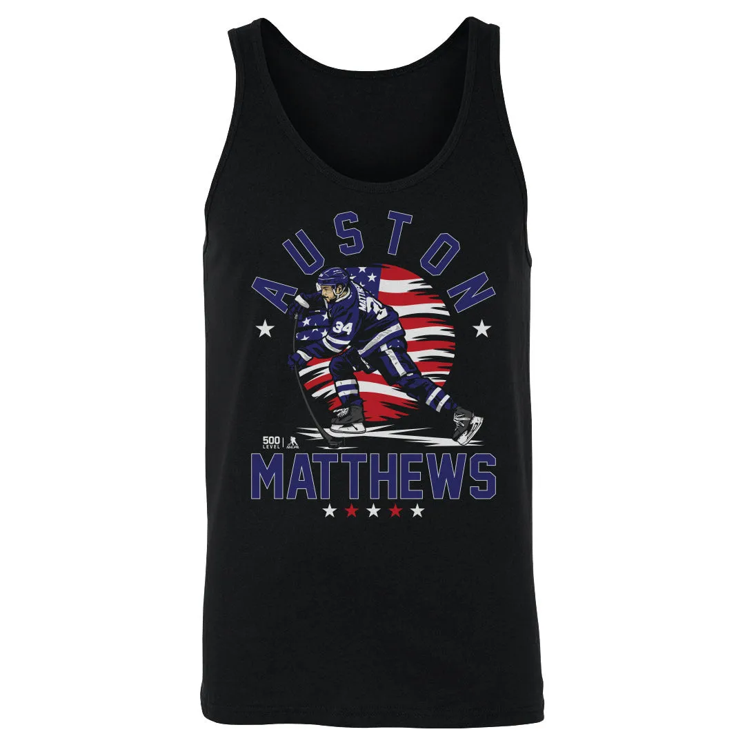 Auston Matthews Toronto USA Flag WHT sold by 500 Level