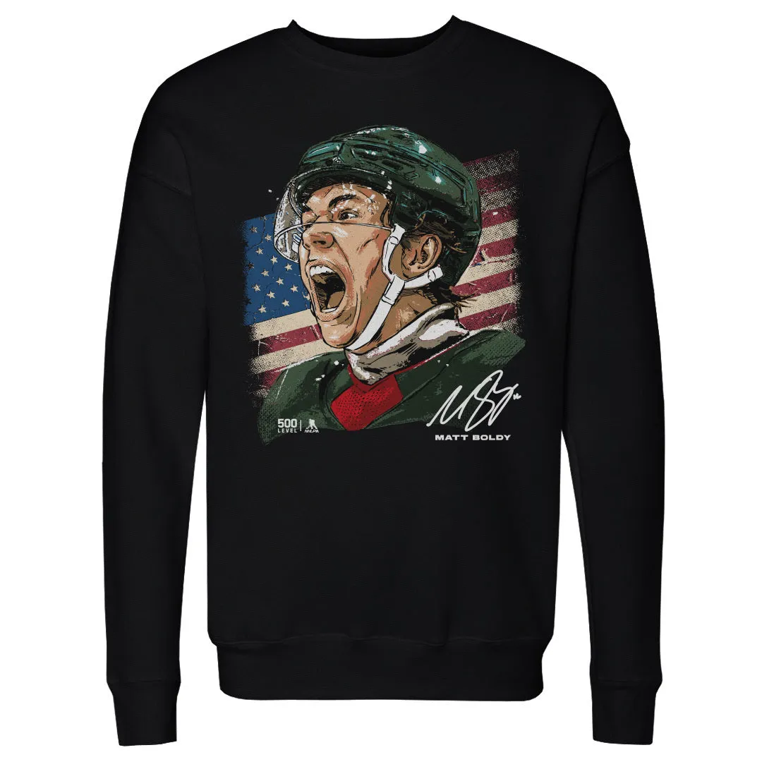 Matt Boldy Minnesota USA Portrait WHT sold by 500 Level