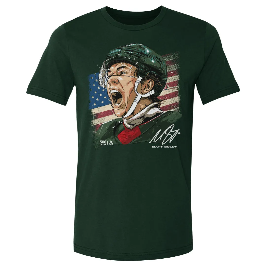 Matt Boldy Minnesota USA Portrait WHT sold by 500 Level