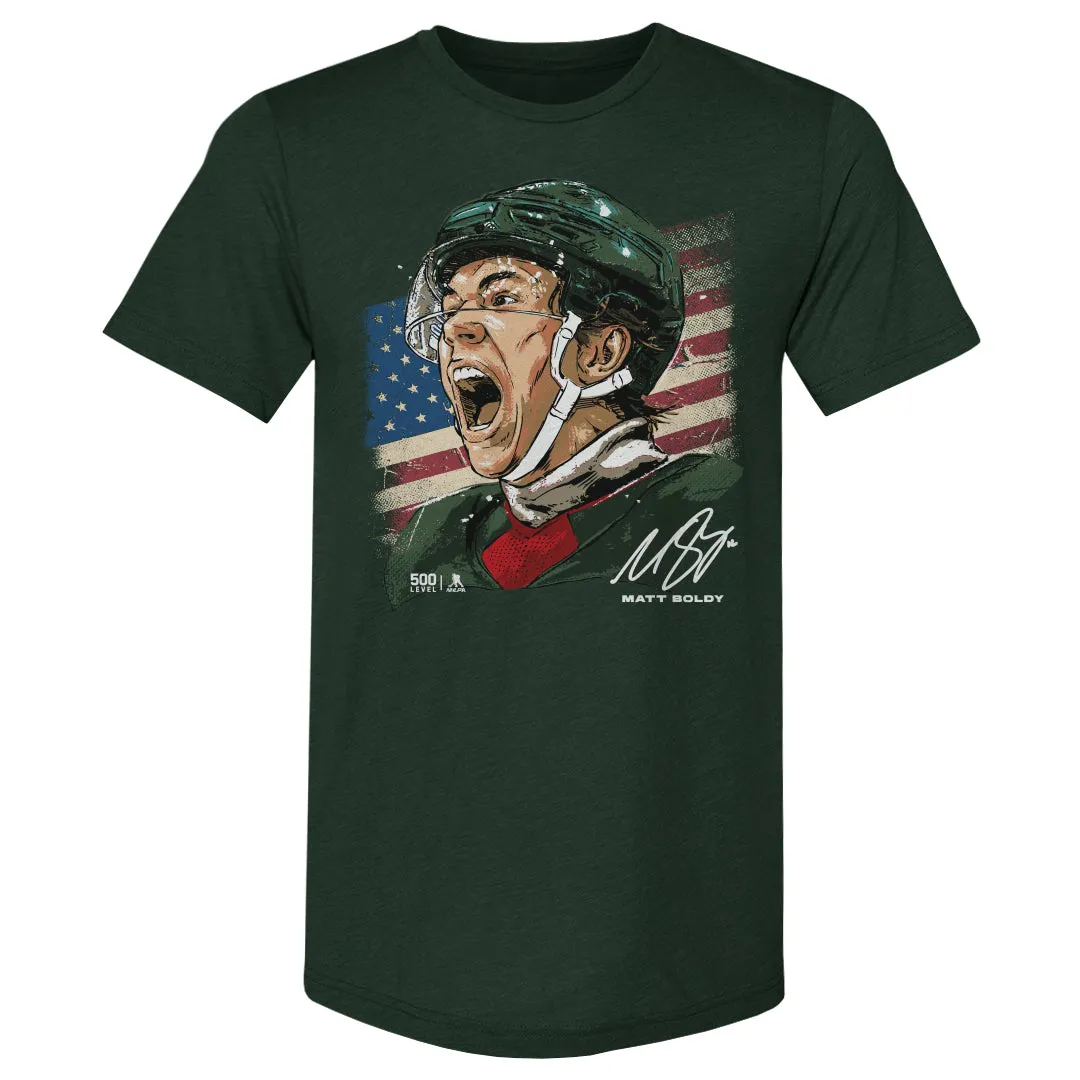 Matt Boldy Minnesota USA Portrait WHT sold by 500 Level product image thumbnail 2