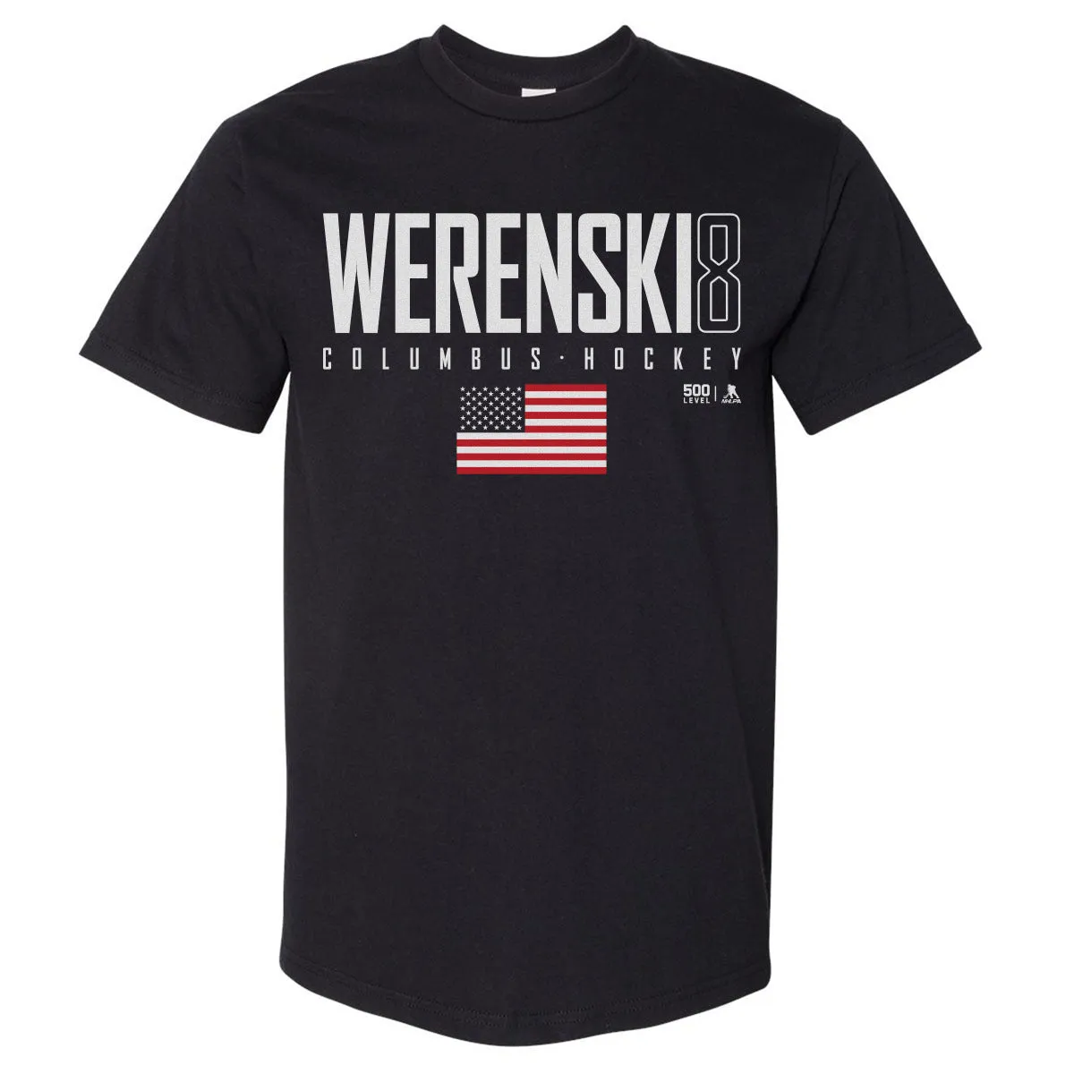 Zach Werenski Columbus USA Elite WHT sold by 500 Level