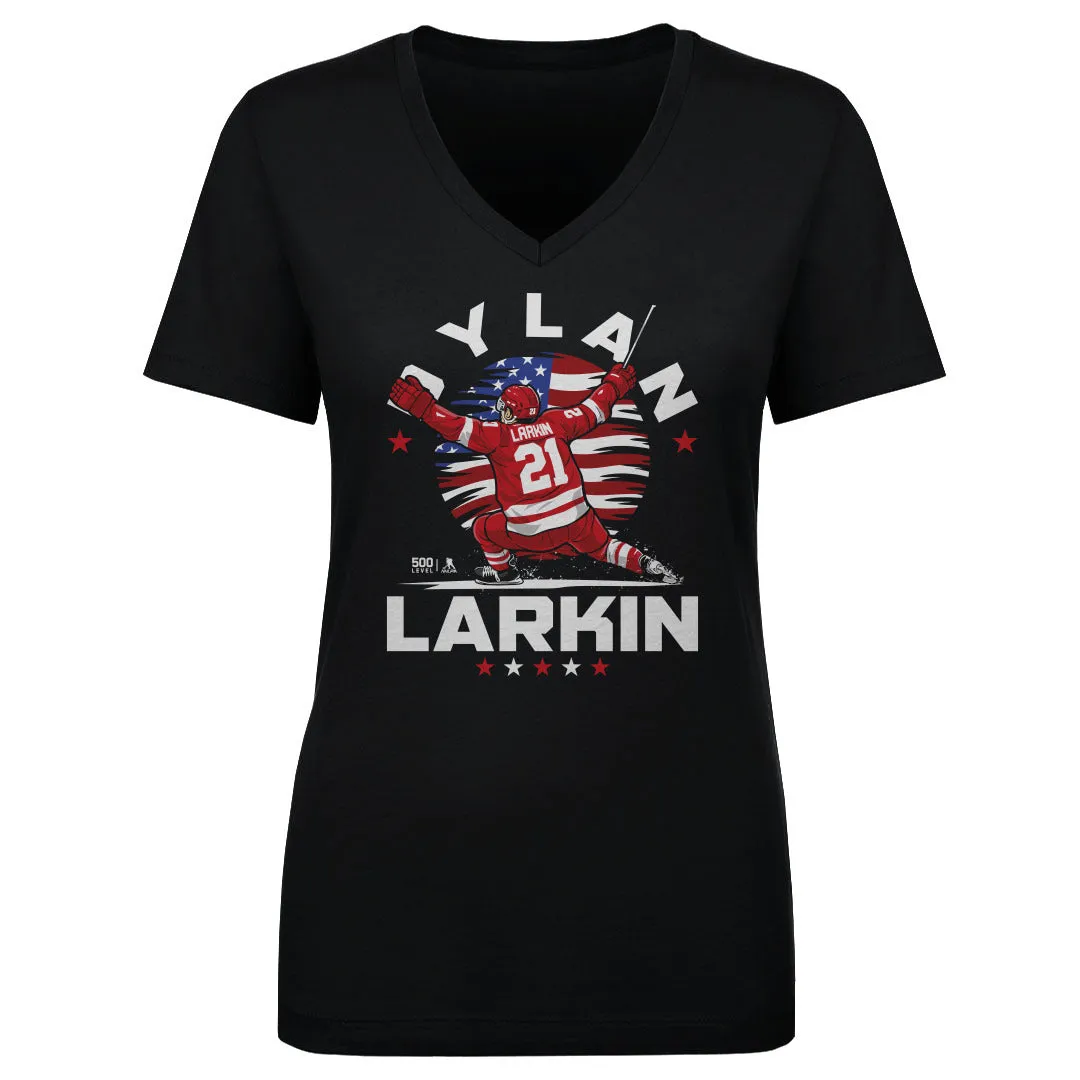 Dylan Larkin Detroit USA Flag Celebration WHT sold by 500 Level