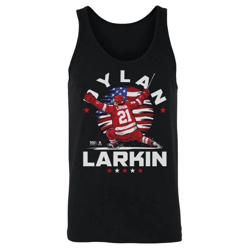 Dylan Larkin Detroit USA Flag Celebration WHT sold by 500 Level