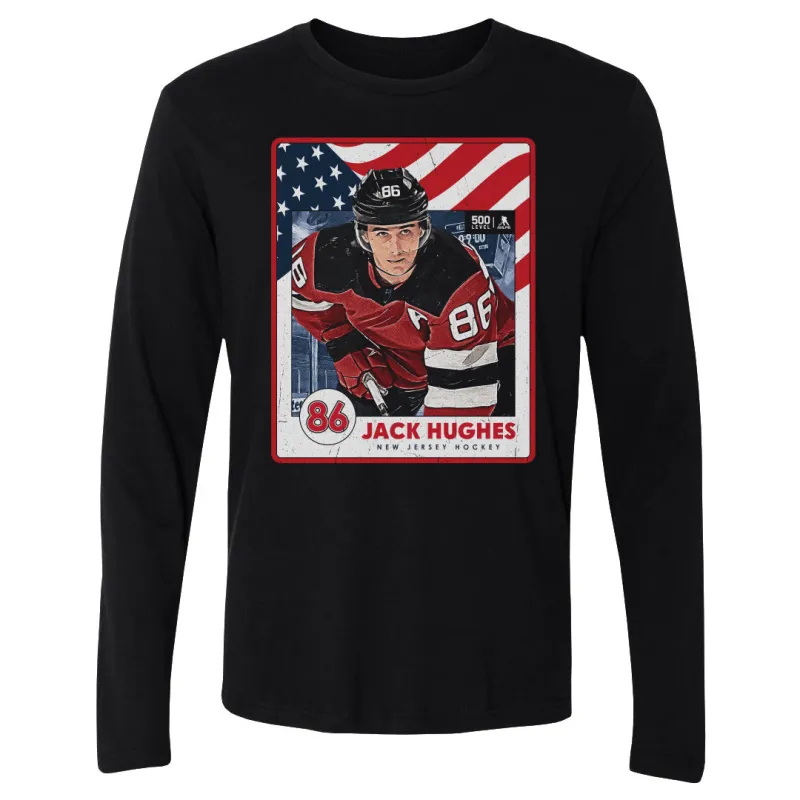 Jack Hughes New Jersey USA Card WHT made by 500 Level