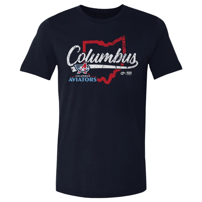 Columbus Aviators State Map WHT made by 500 Level