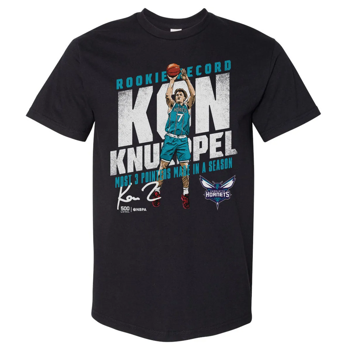 Kon Knueppel Charlotte Hornets Rookie Record WHT sold by 500 Level