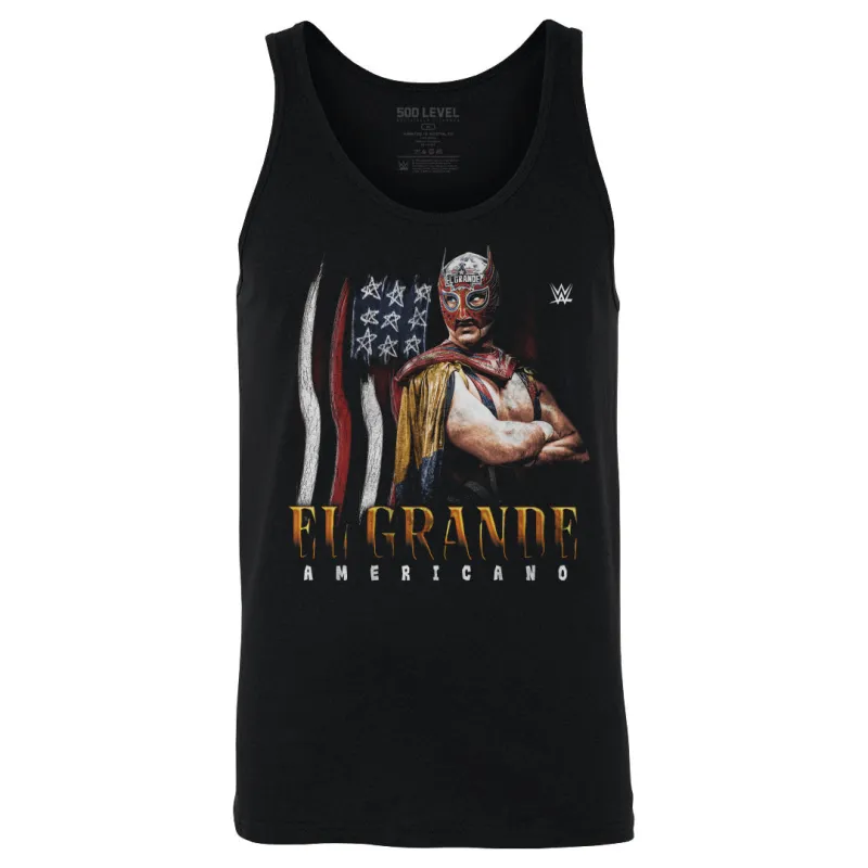 El Grande Americano WWE Flag Grunge WHT made by 500 Level