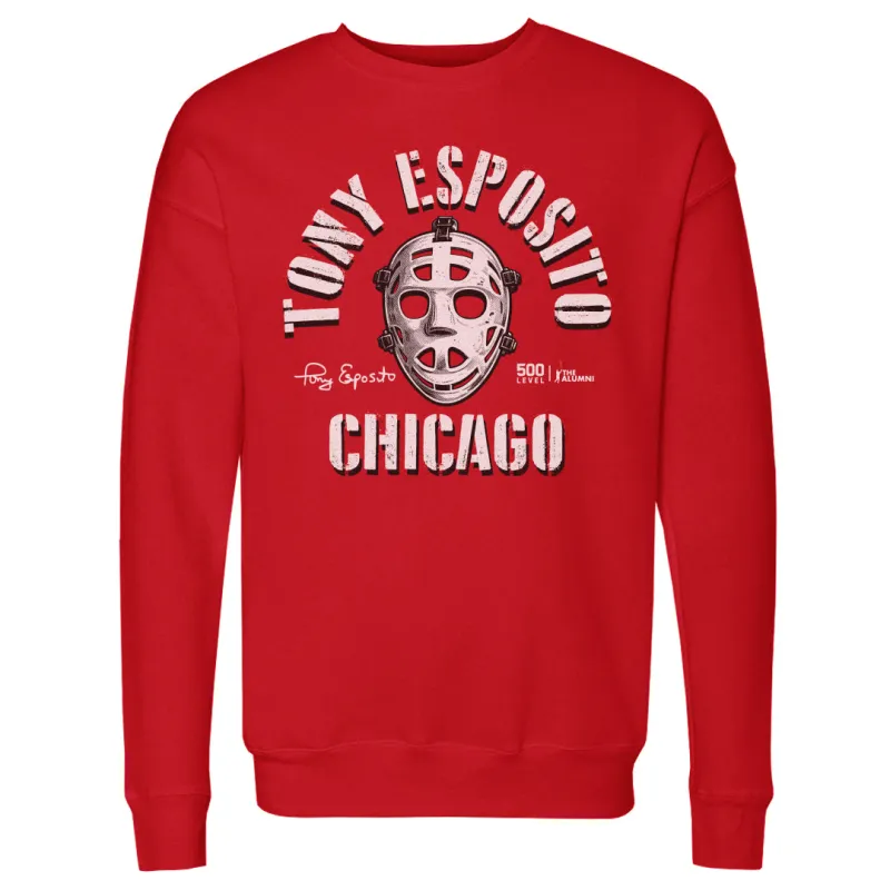 Tony Esposito Chicago Mask Emblem WHT made by 500 Level