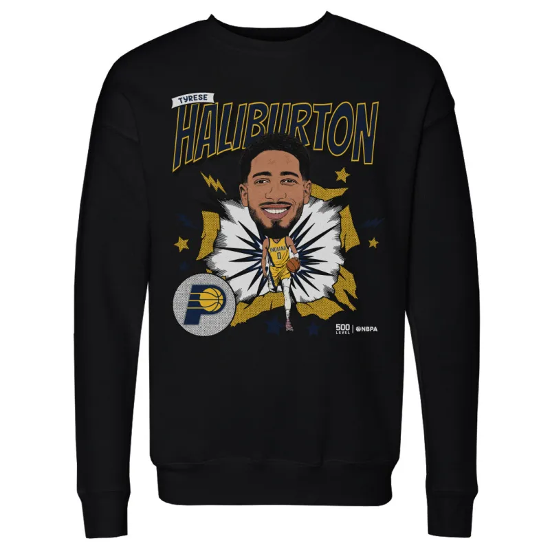 Tyrese Haliburton Indiana Pacers Caricature Retro WHT made by 500 Level