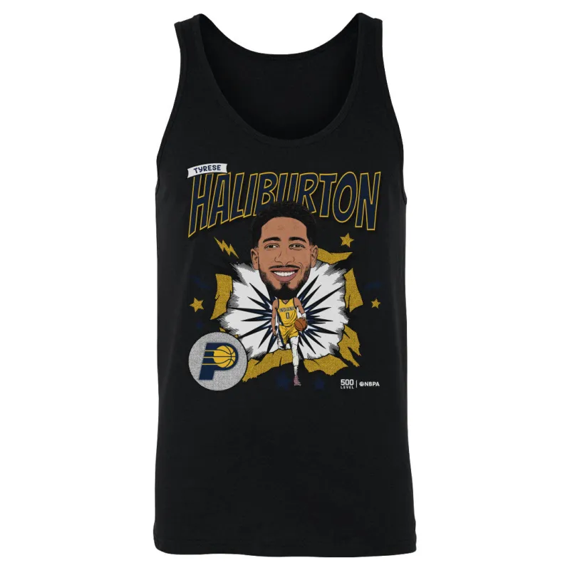 Tyrese Haliburton Indiana Pacers Caricature Retro WHT made by 500 Level