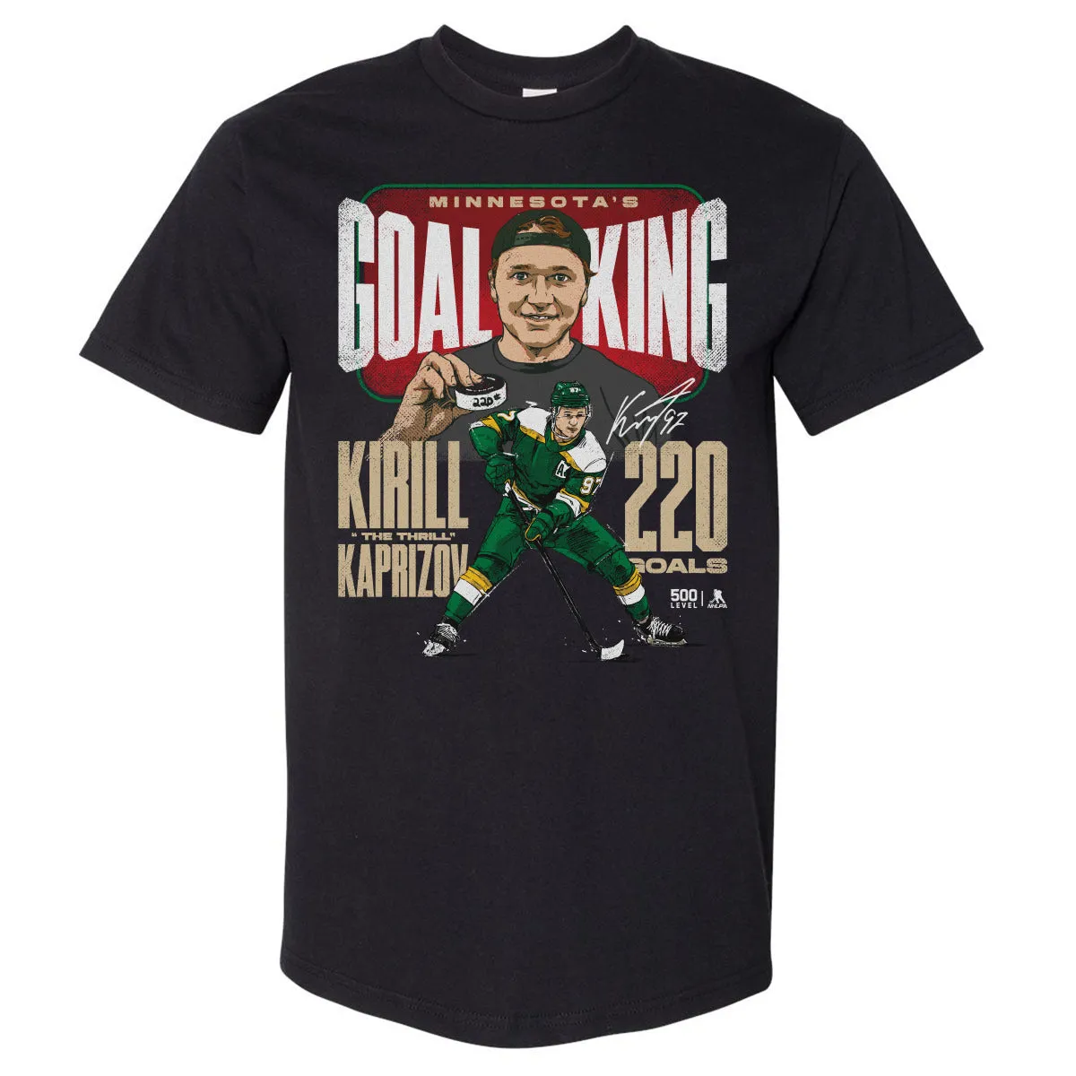 Kirill Kaprizov Minnesota Goal King WHT sold by 500 Level