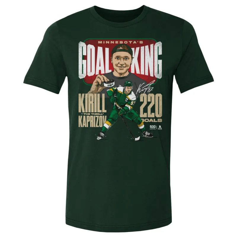 Kirill Kaprizov Minnesota Goal King WHT made by 500 Level