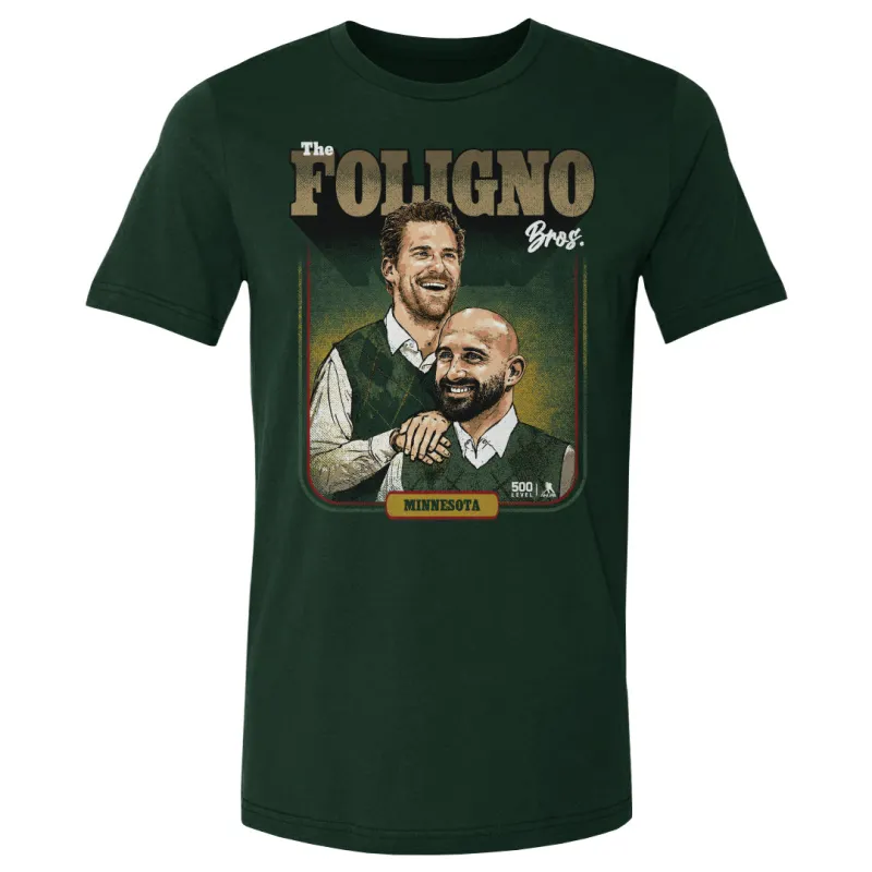 Nick Foligno & Marcus Foligno Minnesota Step Brothers WHT made by 500 Level