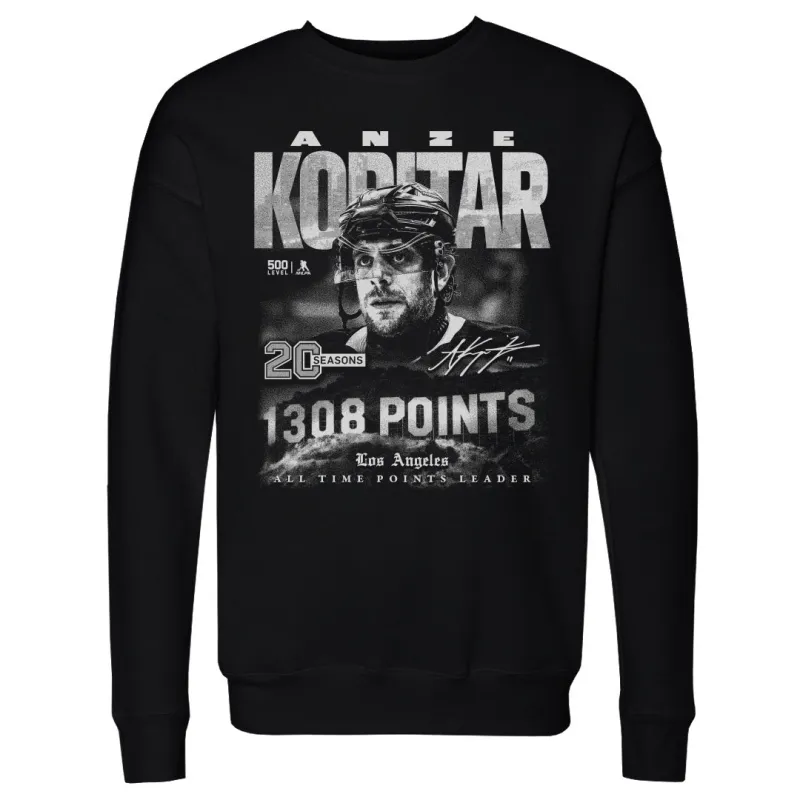 Anze Kopitar Los Angeles All Time Points Leader WHT made by 500 Level