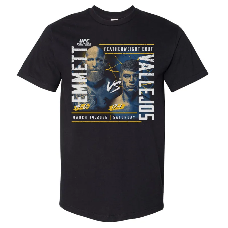 UFC Fight Night 2026 Emmett Vs. Vallejos WHT made by 500 Level