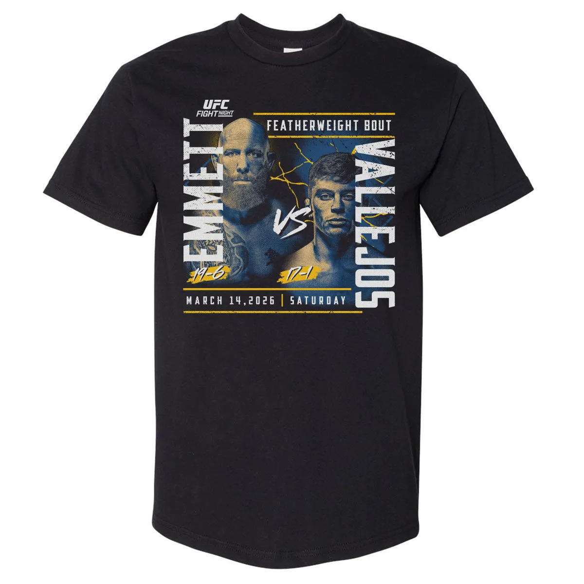 UFC Fight Night 2026 Emmett Vs. Vallejos WHT sold by 500 Level