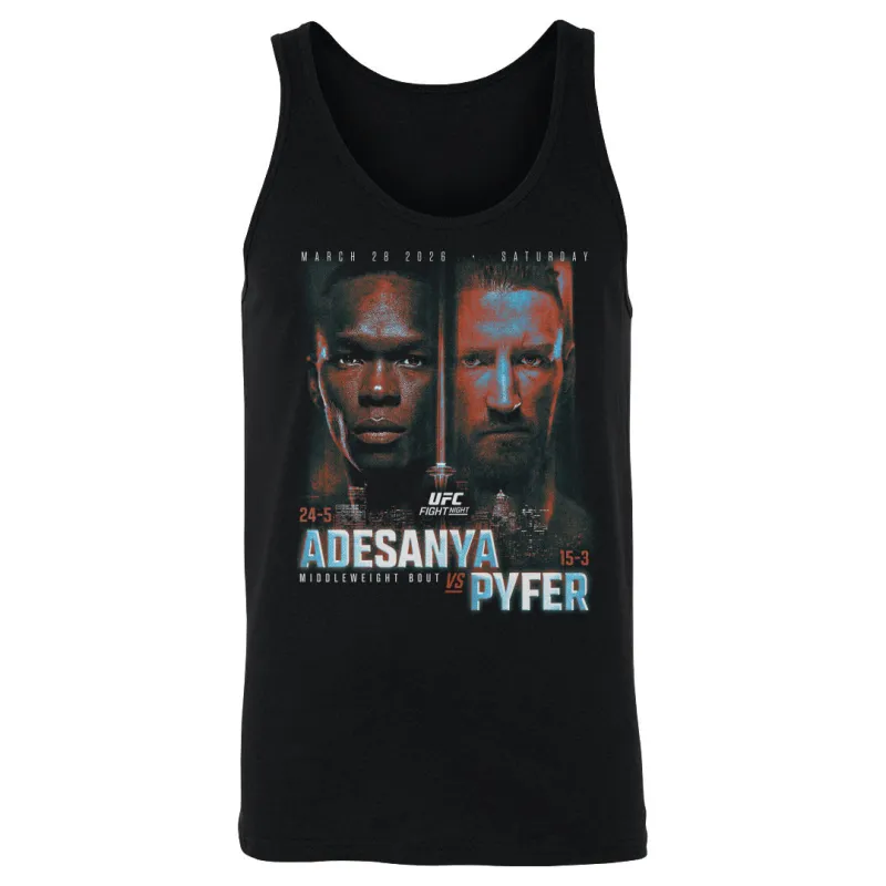 UFC Fight Night 2026 Adesanya Vs. Pyfer Match Up WHT sold by 500 Level