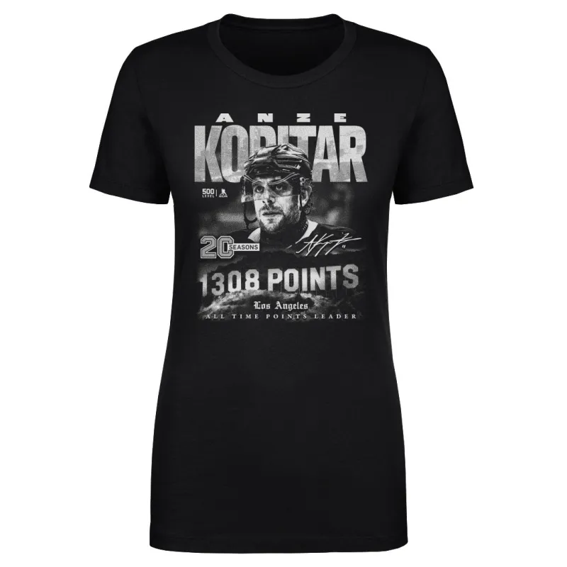 Anze Kopitar Los Angeles All Time Points Leader WHT made by 500 Level
