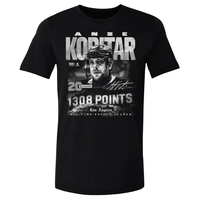 Anze Kopitar Los Angeles All Time Points Leader WHT made by 500 Level