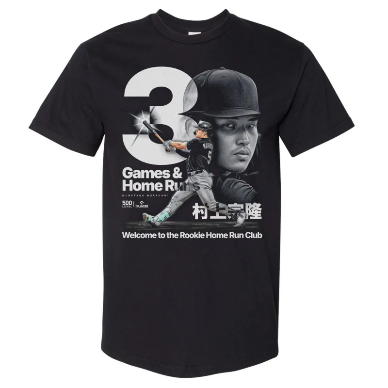 Munetaka Murakami Chicago Rookie HR Club WHT made by 500 Level