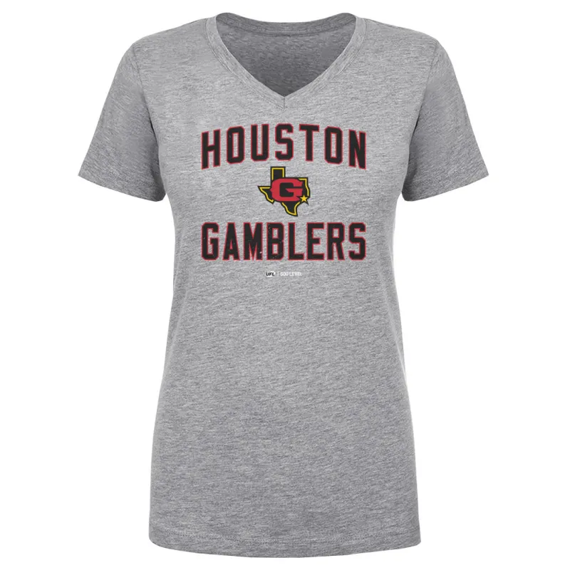 Houston Gamblers Team Away WHT made by 500 Level