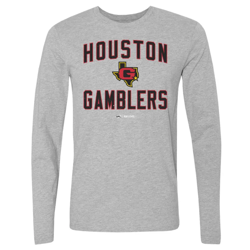 Houston Gamblers Team Away WHT made by 500 Level