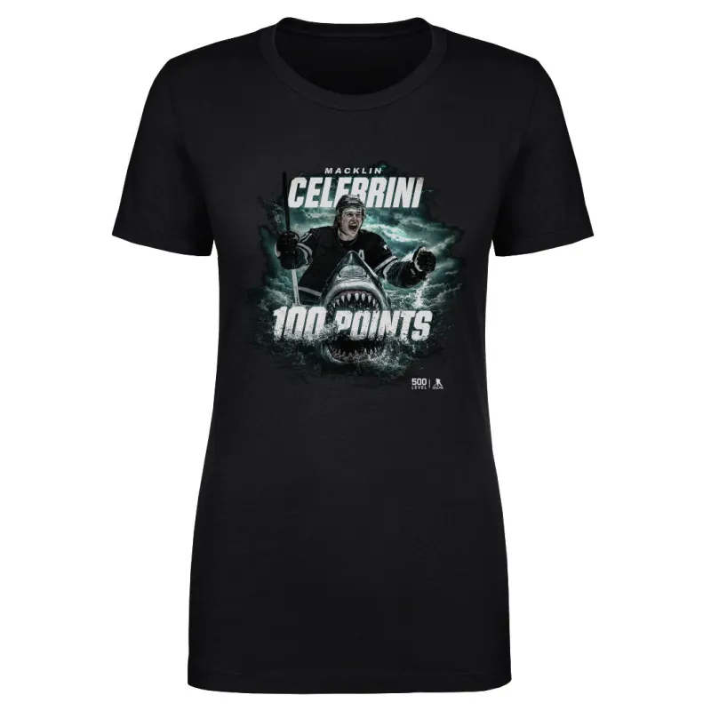 Macklin Celebrini San Jose 100 Points WHT made by 500 Level