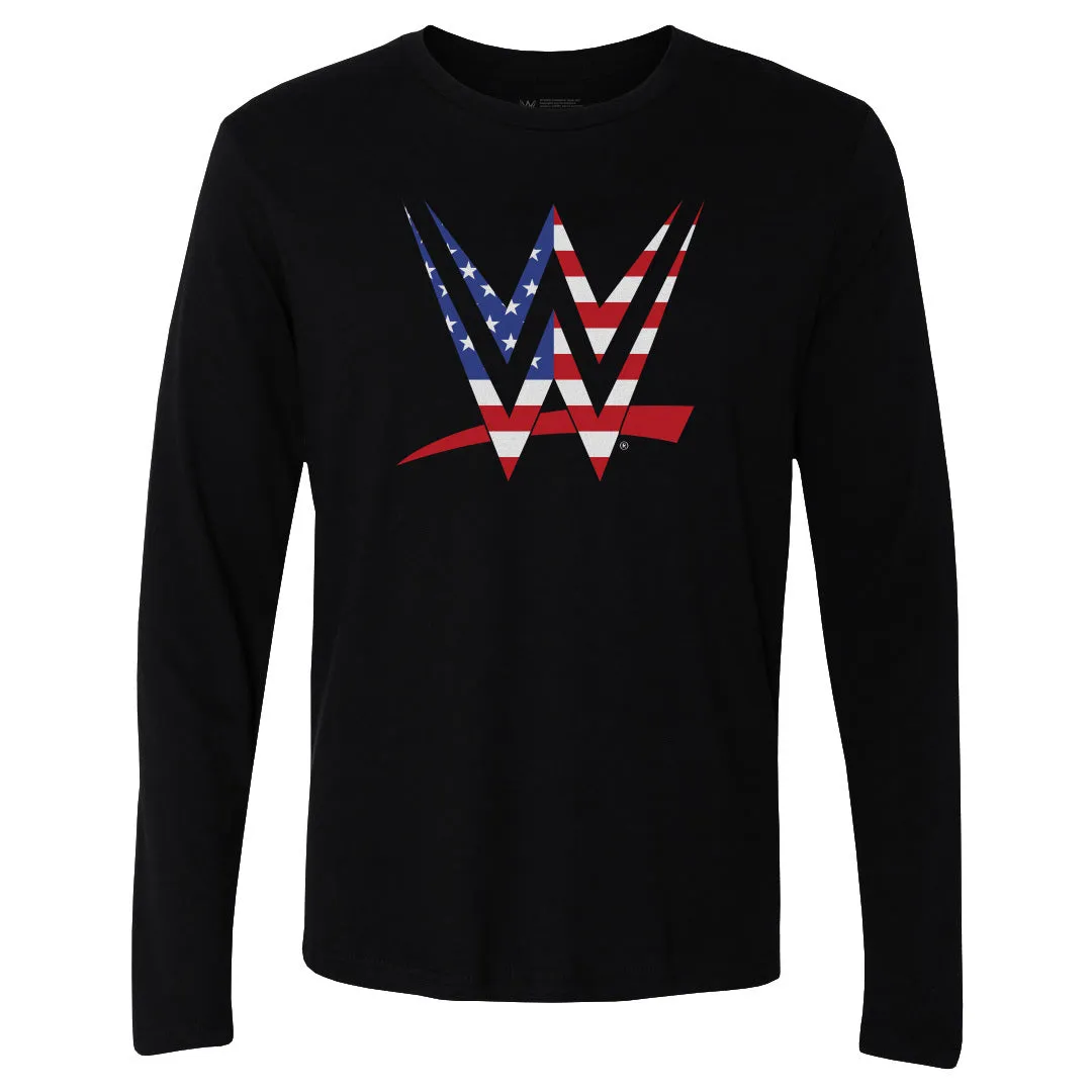 WWE Logo American Flag WHT sold by 500 Level