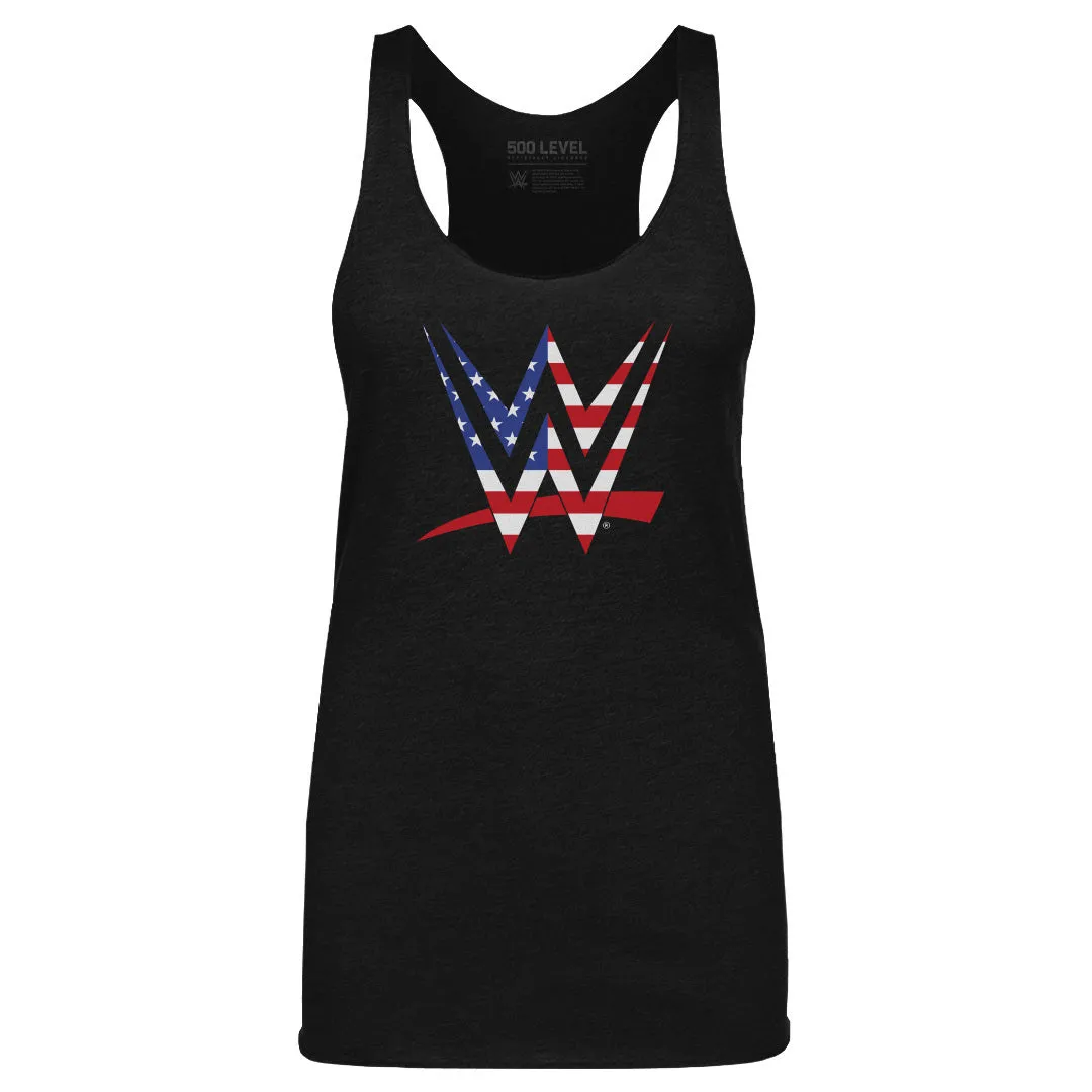 WWE Logo American Flag WHT sold by 500 Level