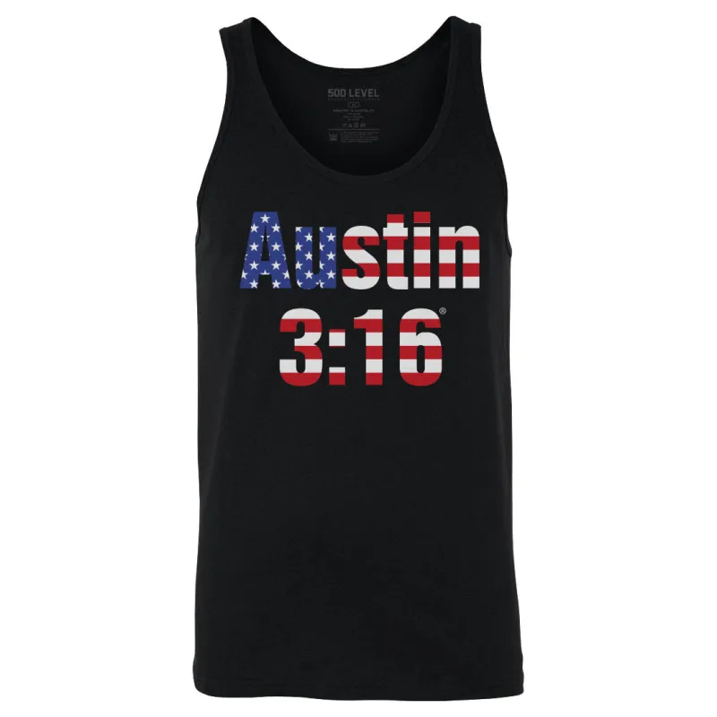 Stone Cold Steve Austin WWE 316 American Flag WHT made by 500 Level
