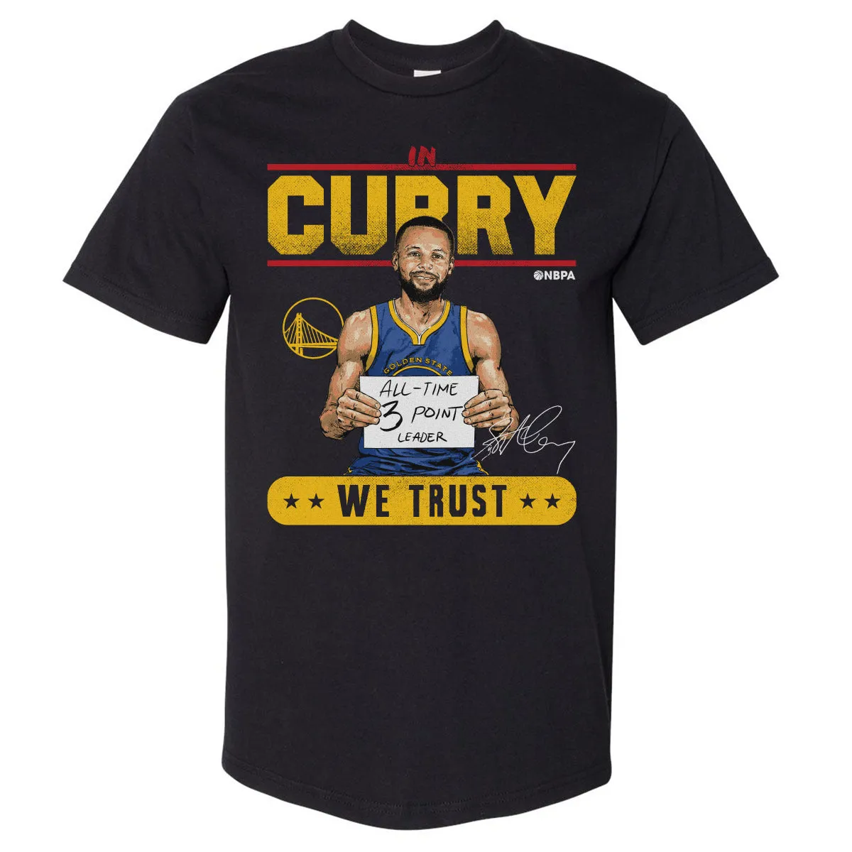 Steph Curry Golden State Warriors 3 Point Leader Trust WHT sold by 500 Level