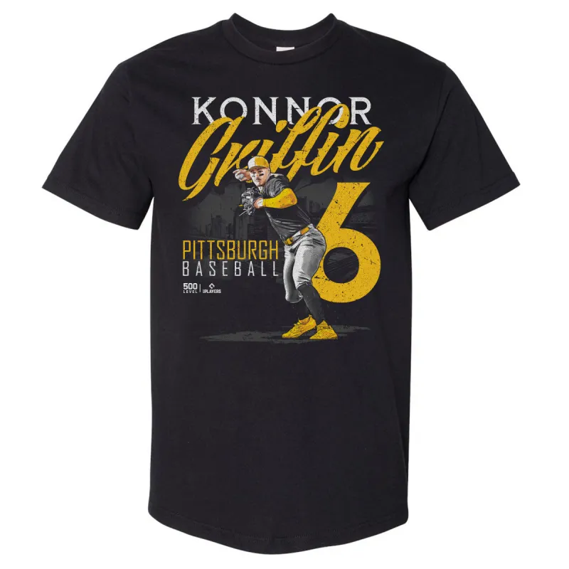 Konnor Griffin Pittsburgh Player Name WHT made by 500 Level