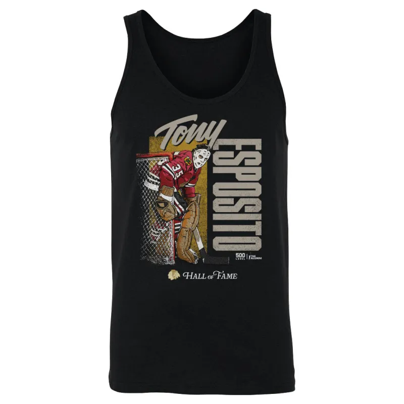 Tony Esposito Chicago Blackhawks H.O.F. Highlight WHT made by 500 Level