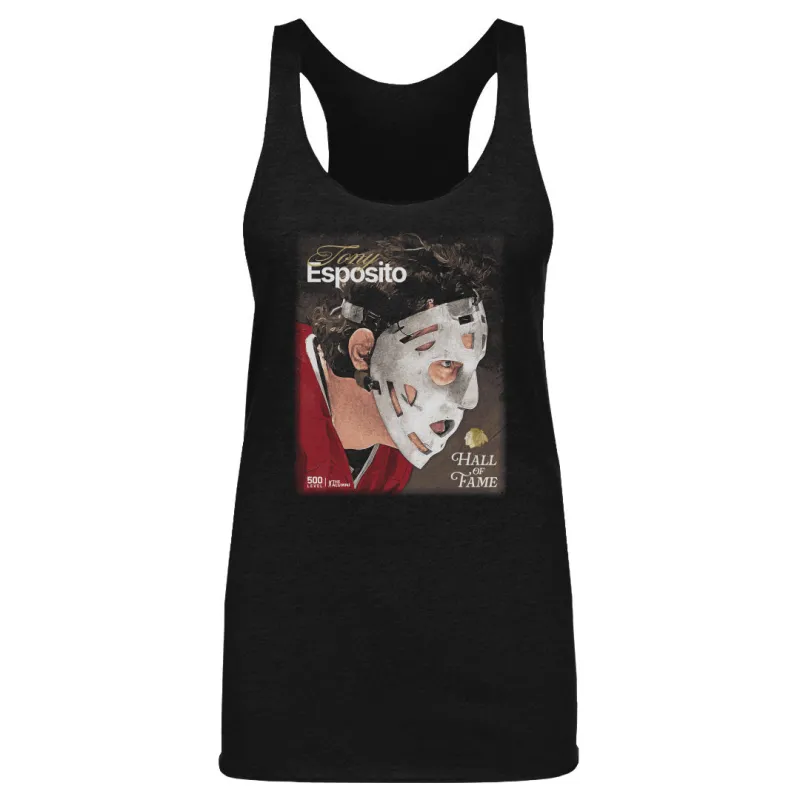 Tony Esposito Chicago Blackhawks H.O.F. Mask WHT made by 500 Level