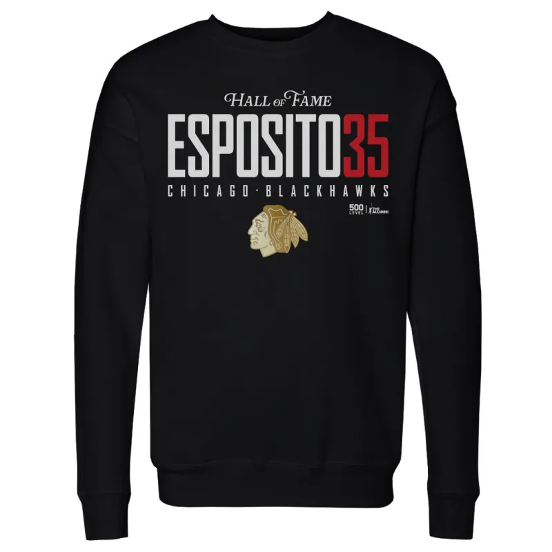 Tony Esposito Chicago Blackhawks H.O.F. Elite WHT made by 500 Level