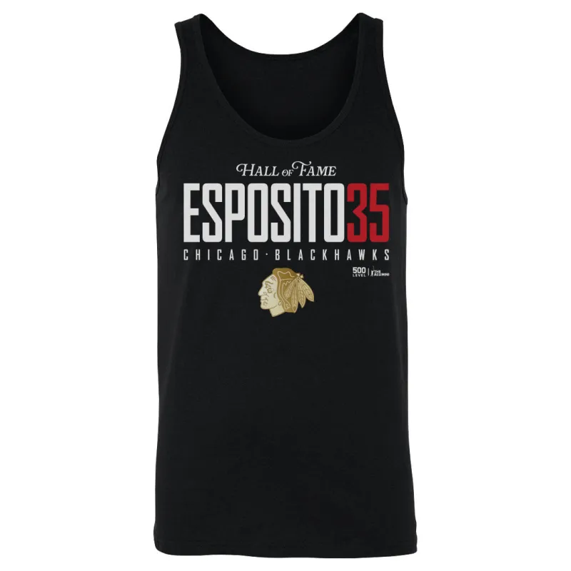 Tony Esposito Chicago Blackhawks H.O.F. Elite WHT made by 500 Level