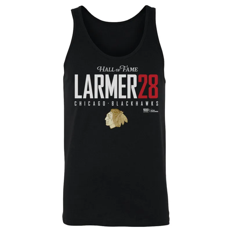 Steve Larmer Chicago Blackhawks H.O.F. Elite WHT made by 500 Level