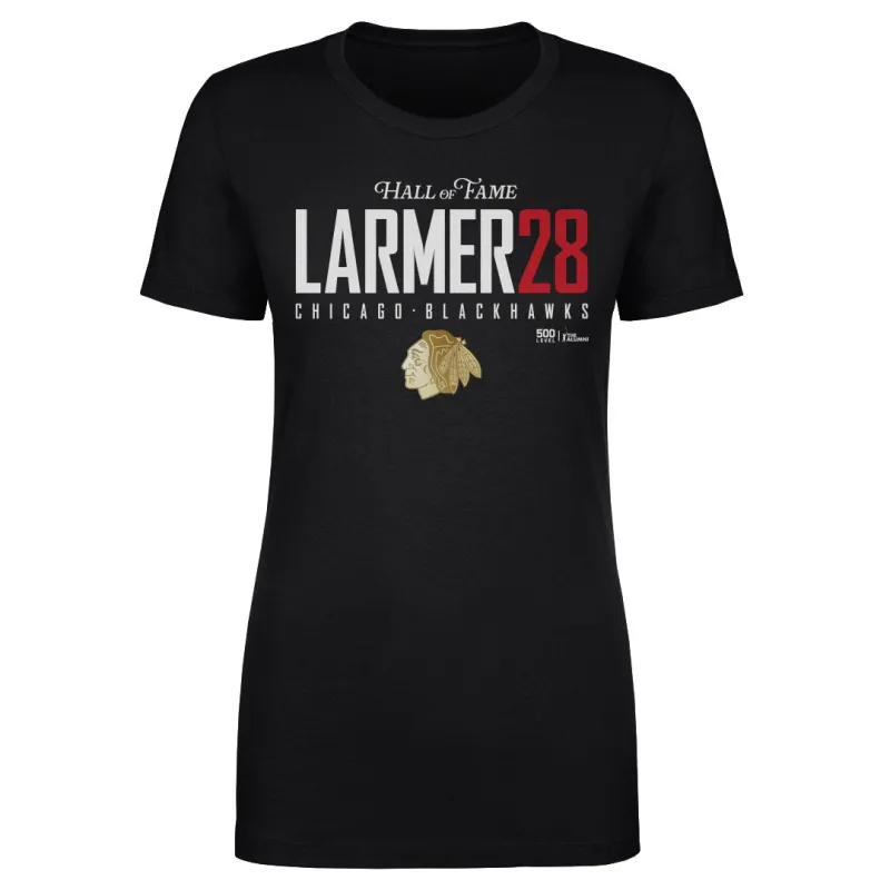 Steve Larmer Chicago Blackhawks H.O.F. Elite WHT made by 500 Level