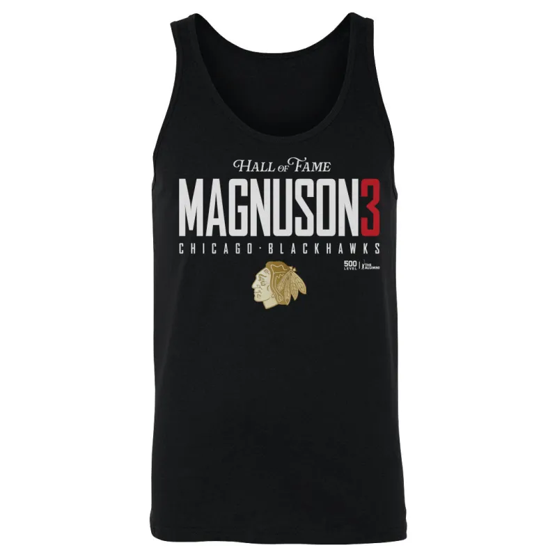 Keith Magnuson Chicago Blackhawks H.O.F. Elite WHT made by 500 Level